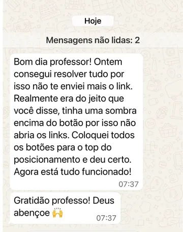 Depoimento de aluno