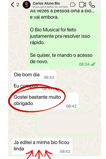 Depoimento de aluno